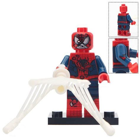 Zombie Spiderman Super Hero Lego Minifigure Toy