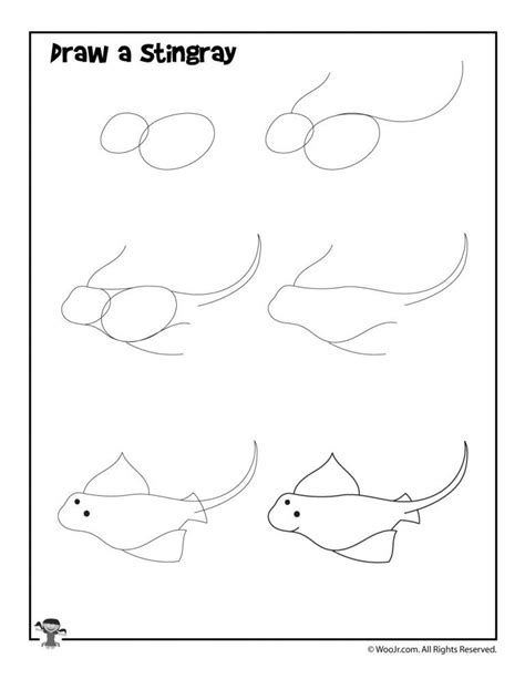 How to Draw for Kids: 12 Ocean Animals to Draw, Step by Step | Woo! Jr. Kids Activities Drawing ...