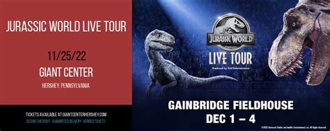 Jurassic World Live Tour Tickets | 25th November | Giant Center in Hershey