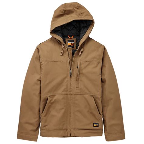 Men's Timberland PRO® Baluster Hooded Insulated Canvas Work Jacket ...