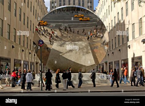 Sky Mirror Anish Kapoor mirror art skill piece of art pedestrian person town city Rockefeller ...