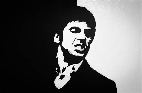 Scarface acrylic painting by Chris Mitchell Cartoon Character Tattoos, Chicano Style Tattoo ...