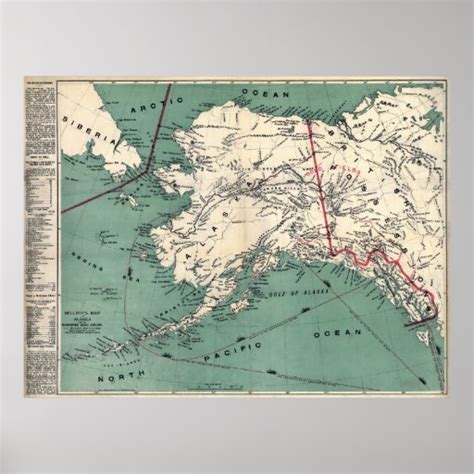 YUKON KLONDIKE GOLD RUSH MAP 1897 POSTER | Zazzle