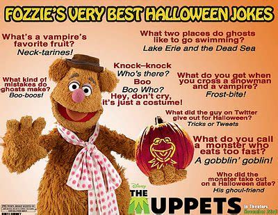 Fozzie Bear of the Muppet's Shares His Best Halloween Jokes