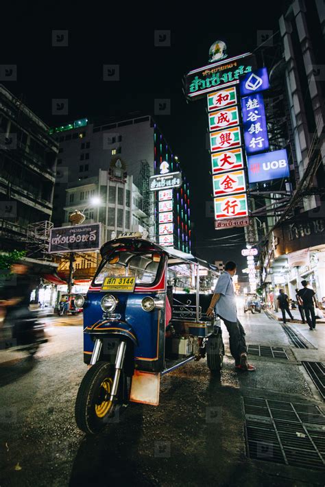 Tuk Tuk on Chinatown street stock photo (121184) - YouWorkForThem