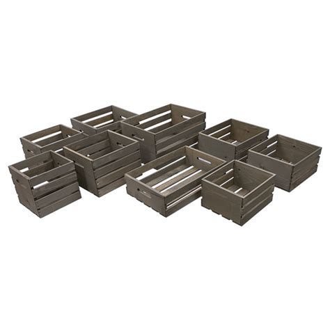 Crates & Pallet 9 Piece Solid Wood Crate Set & Reviews | Wayfair