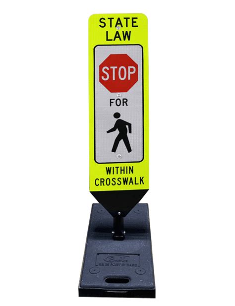 Crosswalk Sign Barricades with Base | Traffic Safety Store