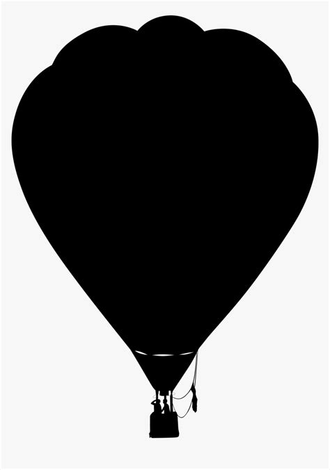 Hot Air Balloon Silhouette Png - Hot Air Balloon Clipart Black ...