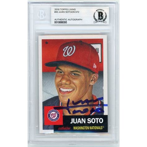 Juan Soto 2018 Topps Living Autographed RC Rookie Card #43 - BAS ...