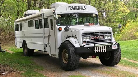 This 4x4 Lifted School Bus Can Camp Anywhere