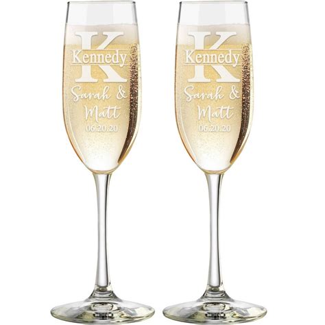 Set of 2 Personalized Toasting Glasses Wedding Toasting | Etsy