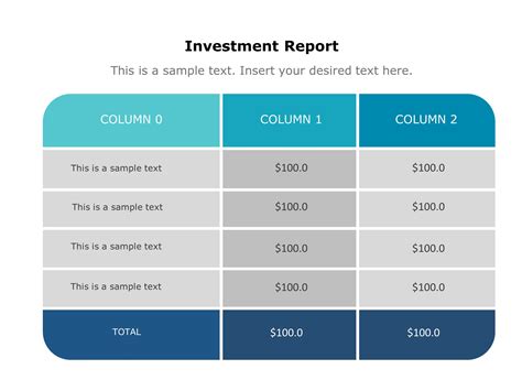 Modern Table PowerPoint Template