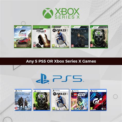 Any Five PS5 or Xbox Series X Games - Paragon Competitions