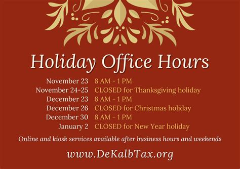 DeKalb Tax Commissioner’s Office announces holiday schedule | DeKalb Tax Commissioner