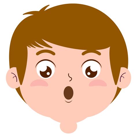 boy surprised face cartoon cute 21457040 PNG