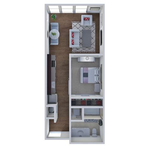 One Bedroom Apartment Floor Plans - Ovation 309