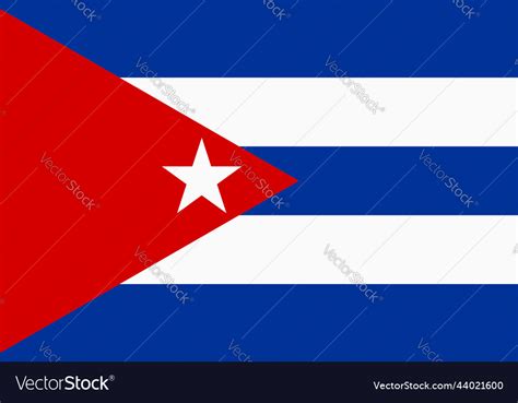 Flag of cuba official colors flat Royalty Free Vector Image