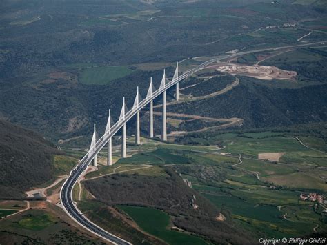 The Millau Viaduct. It is the tallest bridge in the world and ...