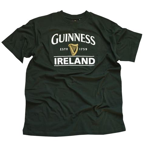 Guinness - Guinness Men's T Shirt Short Sleeved Apparel Bottle Green ...