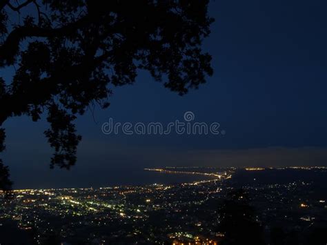 Town lights in night stock photo. Image of rhodos, greece - 13852302