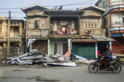 Powerful cyclone floods homes, cuts communications in western Myanmar ...