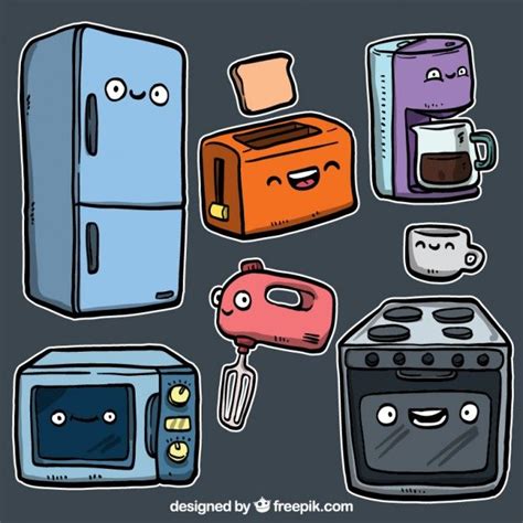 Premium Vector | Kitchen stuff in cartoon style | Cocinar dibujo, Cocina animada, Estilos de dibujo