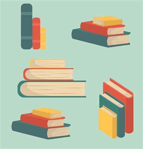 Set book of Stacks in flat design 661126 Vector Art at Vecteezy