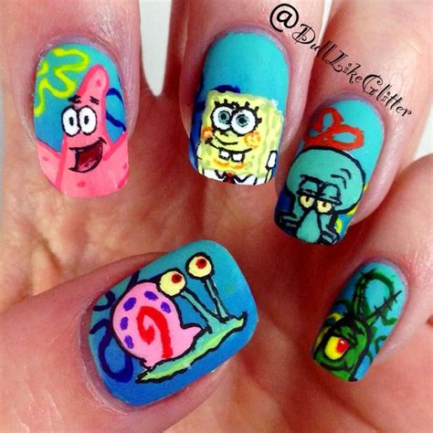 I know this is like the third spongebob nails i have posted now but ...