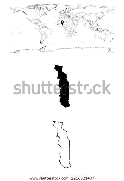 Vector Togo Map Map Togo Showing Stock Vector (Royalty Free) 2216321407 | Shutterstock