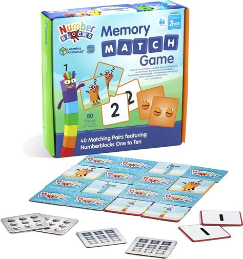 Numberblocks Memory Match Game,Learning Resources,Numberblocks Memory Match Game,Hand2mind toy ...