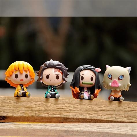 Jual Action Figure set Anime Kimetsu No Yaiba Chibi Ver. Tanjiro Nezuko Demon Slayer Kimetsu ...