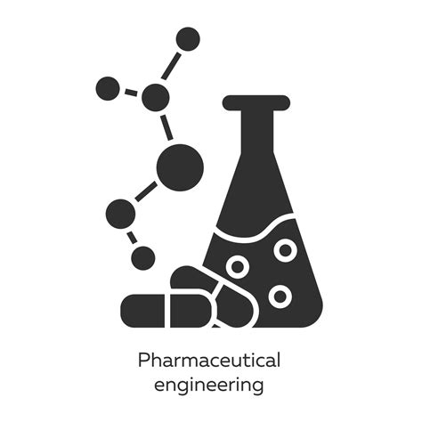 Pharmaceutical engineering glyph icons set. Drug formulating. Chemical ...