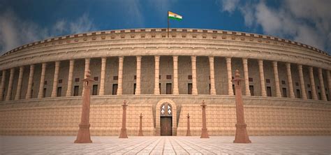 Parliament of India Exterior 3D Model $40 - .3ds .unknown .max .obj ...