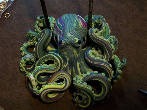 One of a kind Polymer Clay Octopus.. $75.00, via Etsy. | Polymer clay jewelry, Sculpture clay ...