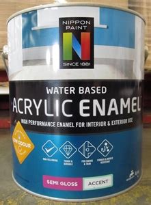 4L Nippon Paint Water Based Acrylic Enamel – Semi Gloss Accent RRP $58. ...