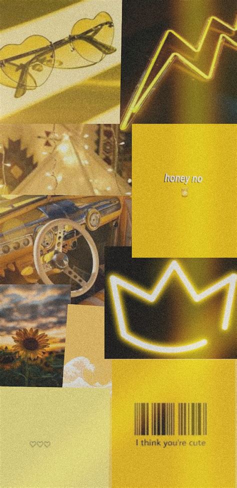 Yellow aesthetic, crown, honey, neon, sunglasses, yellow aesthetic, yellowaesthetic, HD phone ...