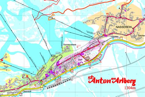 Maps of St Anton ski resort in Austria | SNO