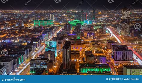 Night Panorama of Downtown of Riyadh City, Al Riyadh, Saudi Arabia ...