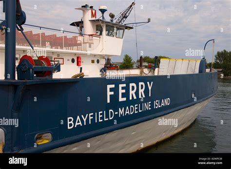 The Bayfield Madeline Island Ferry Company on the Lake Superior ...