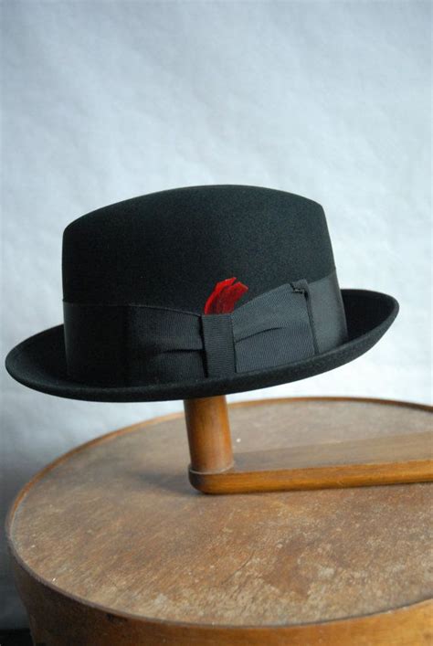 Vintage 60's Black Stingy Brim Fedora Trilby Hat by | Etsy | Hats for ...