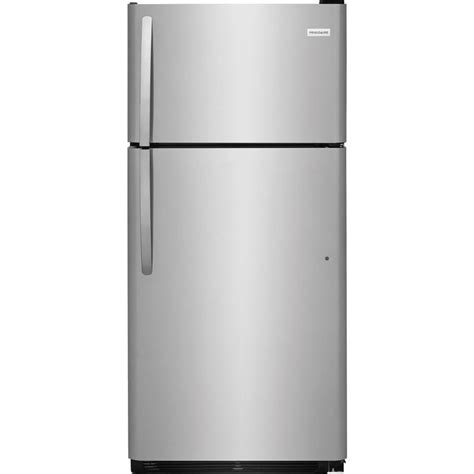 Frigidaire 18-cu ft Top-Freezer Refrigerator with Ice Maker (Stainless Steel) ENERGY STAR at ...