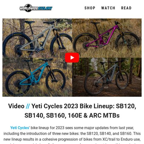 Yeti Cycles 2023 Bike Lineup: SB120, SB140, SB160, 160E & ARC MTBs ...