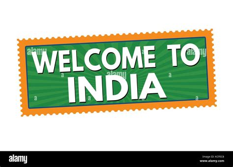 Welcome to India travel sticker or stamp on white background, vector illustration Stock Vector ...