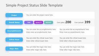 Free Project Status Update Slide Template & Google Slides