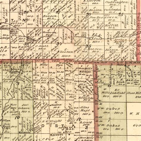 Vintage Map of Sanilac County, Michigan 1876 by Ted's Vintage Art