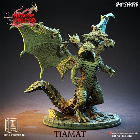 Tiamat 5 Headed Dragon God 130mm Tall Resin Miniature - Etsy