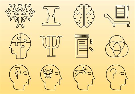 Psychology Line Icons 117768 Vector Art at Vecteezy