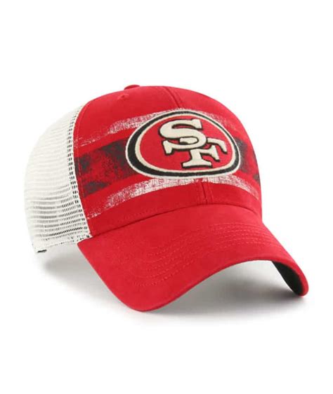 San Francisco 49ers 47 Brand Interlude Vintage Red MVP Mesh Snapback Hat - Detroit Game Gear