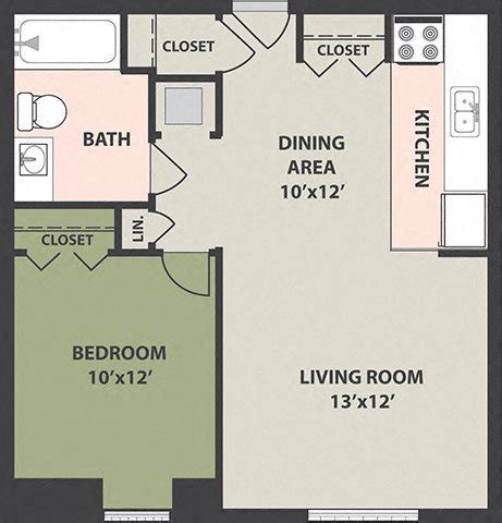 Floor Plans of Georgetown Senior Apartments in Delaware, OH