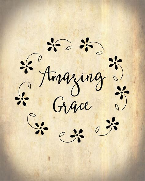 Amazing Grace Words Printable - Printable Calendars AT A GLANCE